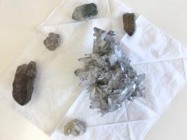 Bergkristall Fundstücke von Strahler T. Hiltpold