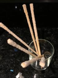 Holzstäbe mit Zucker